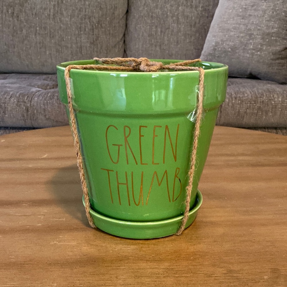 Rae Dunn “Green Thumb” planter